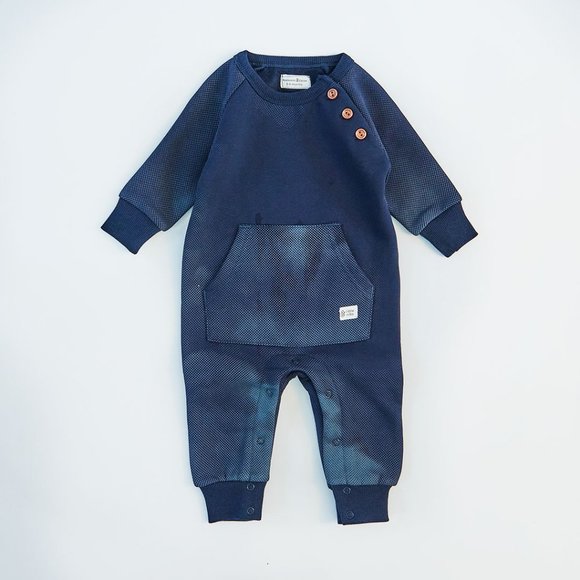 Ombre Horizon Baby Boy Two Tone Blue OnesieEgyptian Made Applemint & Cocoa